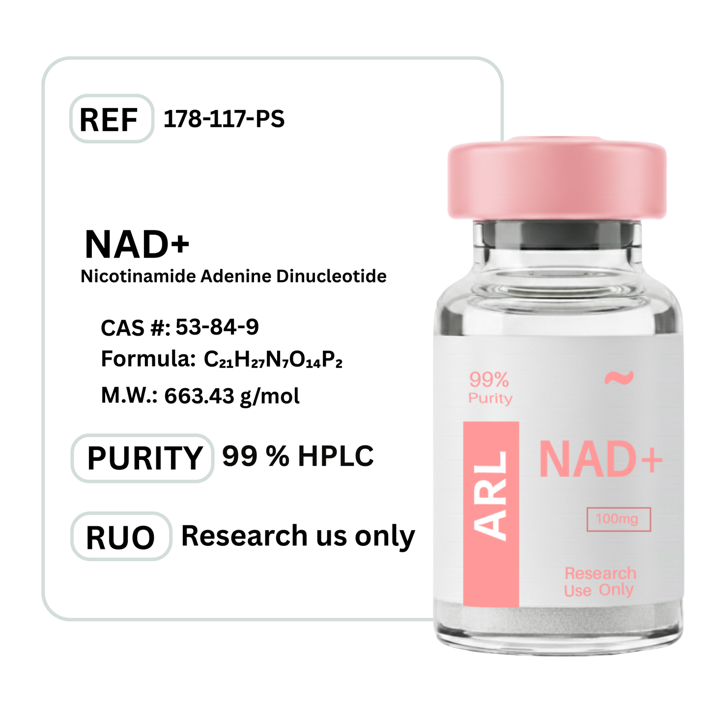 NAD+ (Nicotinamide Adenine Dinucleotide) - Research Grade Coenzyme